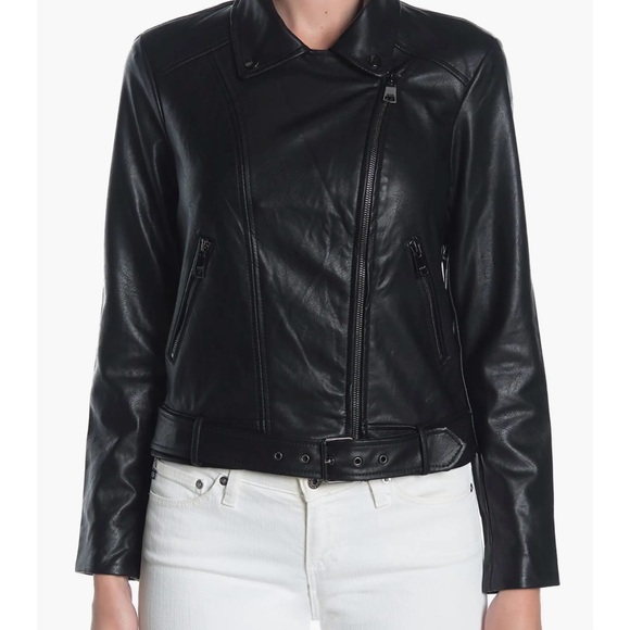 Elodie faux leather moto jacket - Picture 2 of 4